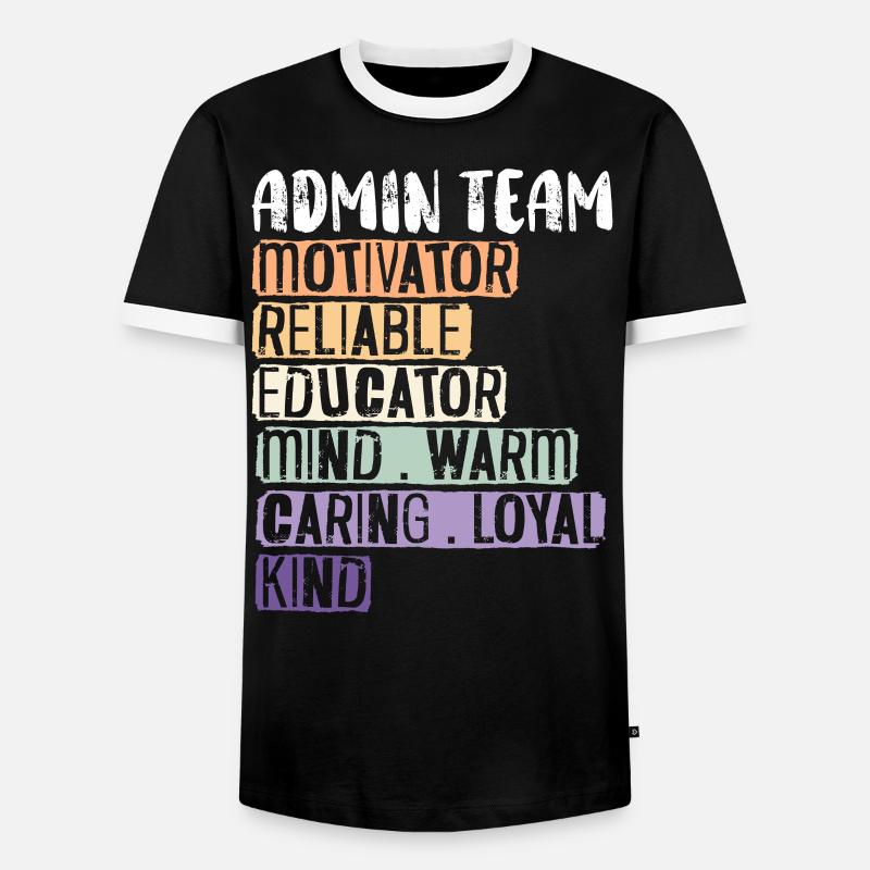 Schulverwalter Schulleiter Admin Squad - Männer Kontrast-T-Shirt - Schwarz/Weiß