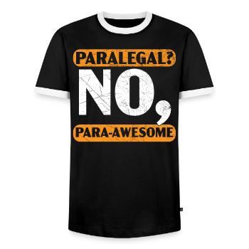 Juristischer Fachangestellter Student Beruf Rechtsanwaltsfachangestellter - Männer Kontrast-T-Shirt - Schwarz/Weiß - Vorne - AI Model Female 172 light (172cm) & AI Model Male 178 light (178cm)