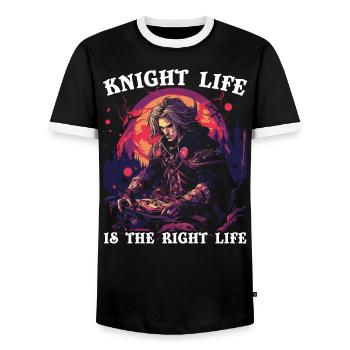 GN GN GN Jeu vidéo de rôle en direct - T-shirt contrasté Homme - noir/blanc - Devant - AI Model Female 172 light (172cm) & AI Model Male 178 light (178cm)