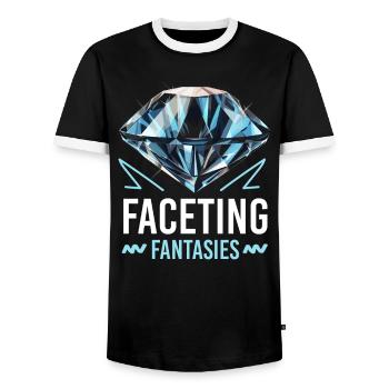 Lapidaire artiste pierres précieuses Pierre de collecte Pierre - T-shirt contrasté Homme - noir/blanc - Devant - AI Model Female 172 light (172cm) & AI Model Male 178 light (178cm)