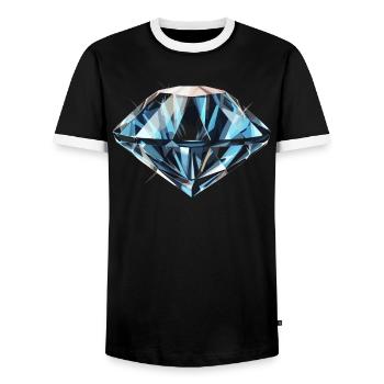 Lapidaire artiste pierres précieuses Pierre de collecte Pierre - T-shirt contrasté Homme - noir/blanc - Devant - AI Model Female 172 light (172cm) & AI Model Male 178 light (178cm)