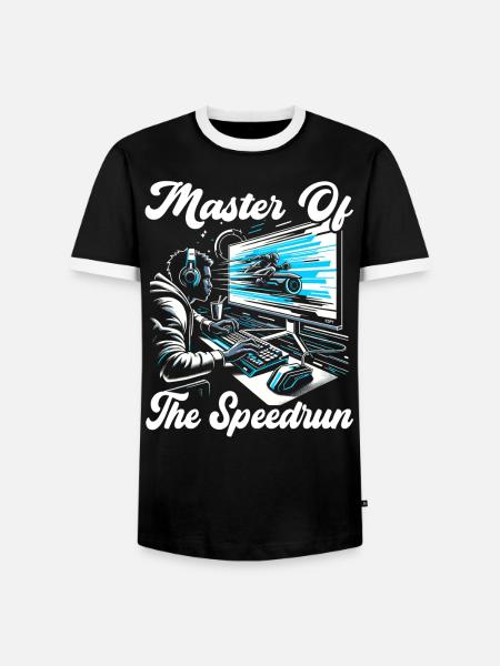 Speedrunning Videospieler Gamer Gaming - Männer Kontrast-T-Shirt - Schwarz/Weiß