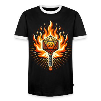 Rollenspiel RPG Master Videospiel Gamer - Männer Kontrast-T-Shirt - Schwarz/Weiß - Vorne - AI Model Female 172 light (172cm) & AI Model Male 178 light (178cm)
