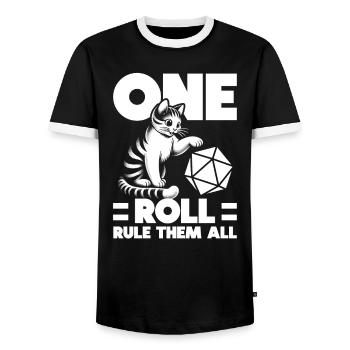 Jeu de rôle RPG Maître du jeu vidéo Gamer - T-shirt contrasté Homme - noir/blanc - Devant - AI Model Female 172 light (172cm) & AI Model Male 178 light (178cm)
