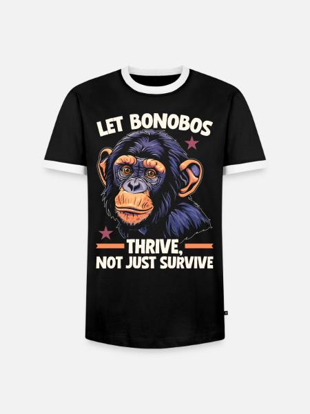 Endangered Species Bonobo Tierrechtsaktivist - Männer Kontrast-T-Shirt - Schwarz/Weiß