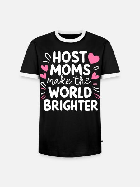 Gastmutter Austauschschüler Gastfamilie Gasteltern - Männer Kontrast-T-Shirt - Schwarz/Weiß