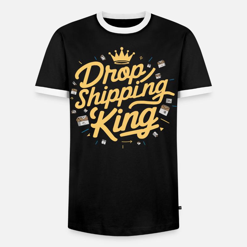 Dropshipping-Geschäft E-Commerce-Unternehmer - Männer Kontrast-T-Shirt - Schwarz/Weiß