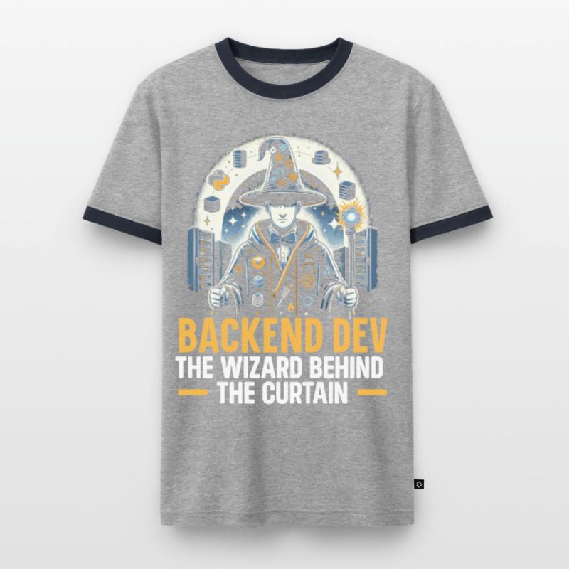 Backend-Entwickler Programmierung Softwareprogrammierer Männer Kontrast-T-Shirt