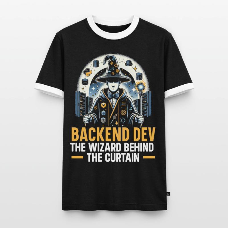 Backend-Entwickler Programmierung Softwareprogrammierer Männer Kontrast-T-Shirt