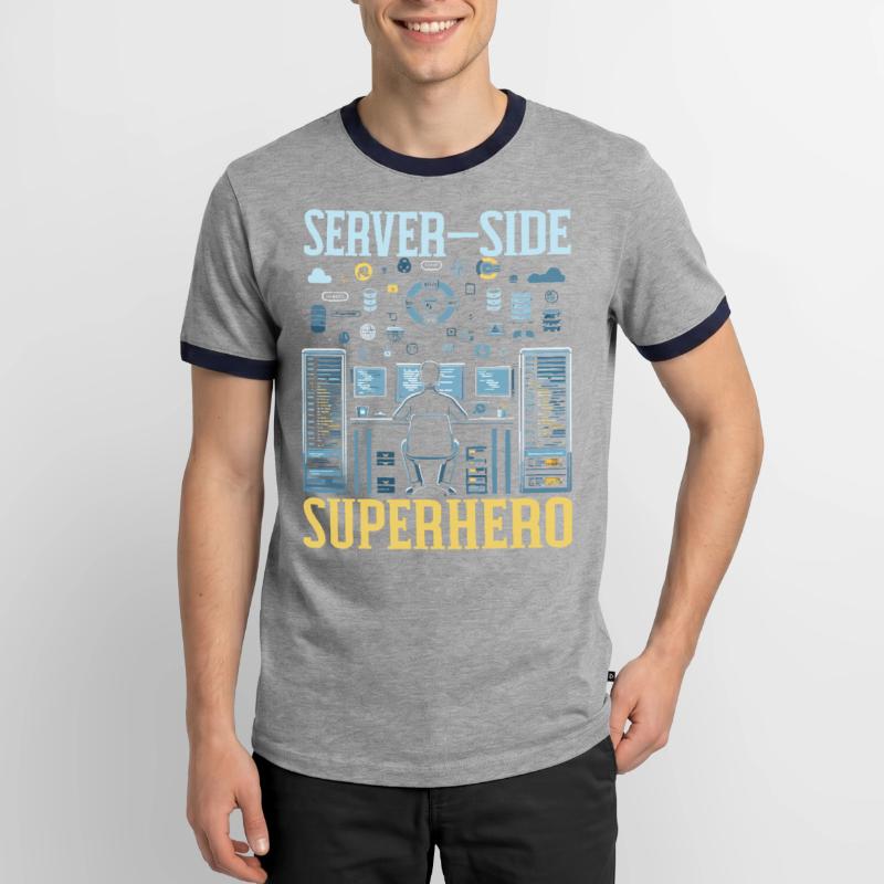 Backend-Entwickler Programmierung Softwareprogrammierer Männer Kontrast-T-Shirt