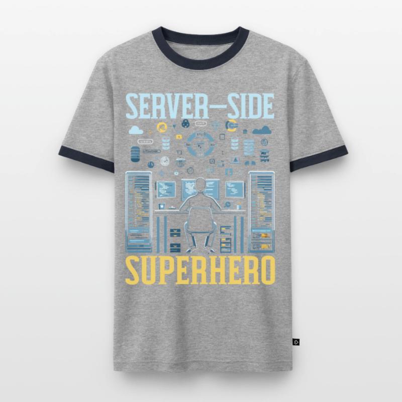 Backend-Entwickler Programmierung Softwareprogrammierer Männer Kontrast-T-Shirt