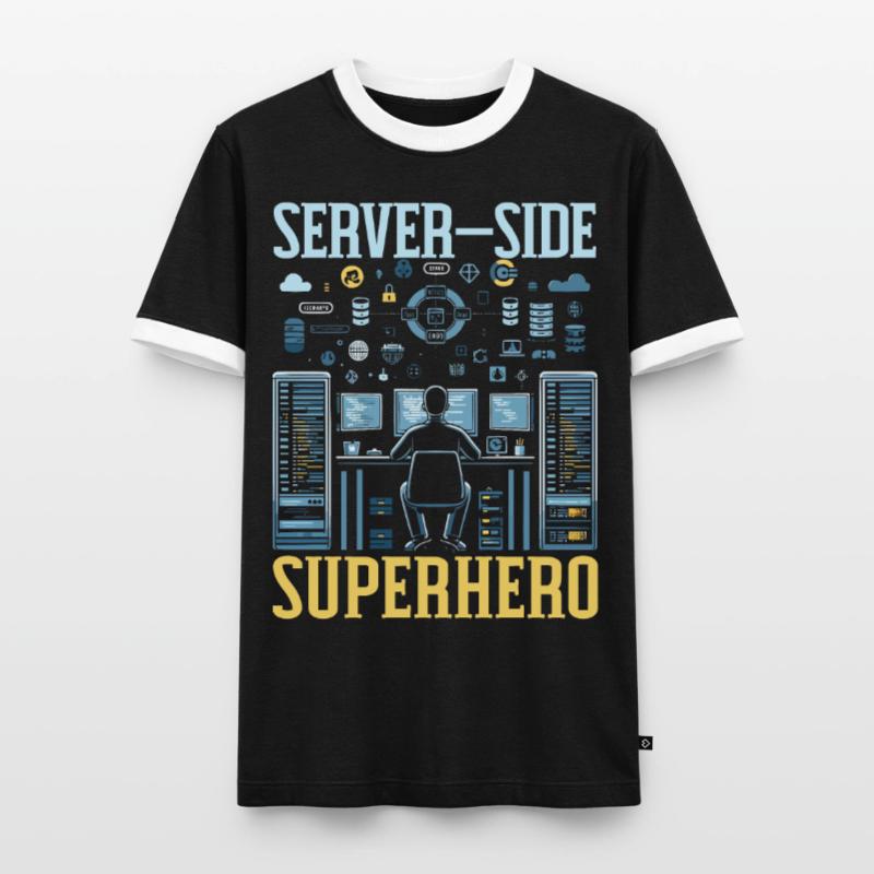 Backend-Entwickler Programmierung Softwareprogrammierer Männer Kontrast-T-Shirt
