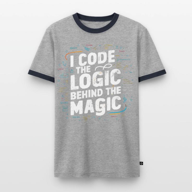 Backend-Entwickler Programmierung Softwareprogrammierer Männer Kontrast-T-Shirt