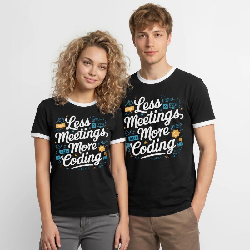Backend Developer Programming Software Programmer Men's Ringer Shirt