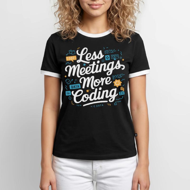 Backend Developer Programming Software Programmer Men's Ringer Shirt