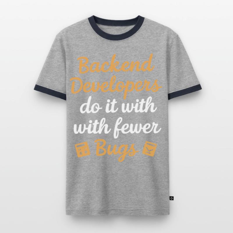 Backend Developer Programming Software Programmer Men's Ringer Shirt