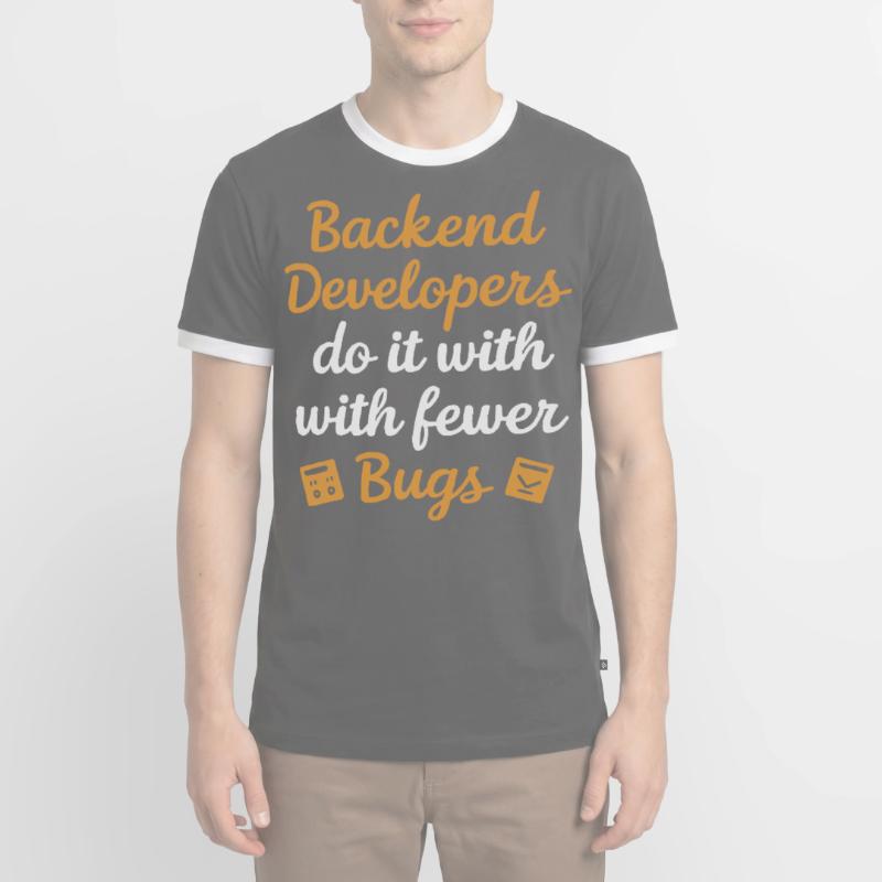 Backend Developer Programming Software Programmer Men's Ringer Shirt
