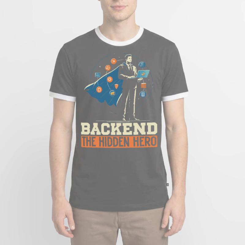 Backend-Entwickler Programmierung Softwareprogrammierer Männer Kontrast-T-Shirt