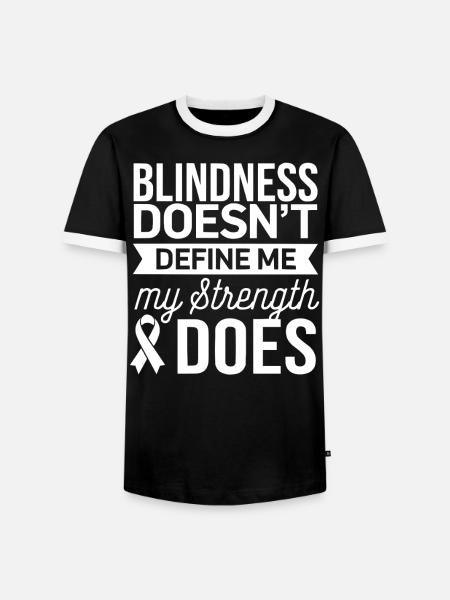 Blindheitsbewusstsein Sehbehinderte Blinde Menschen - Männer Kontrast-T-Shirt - Schwarz/Weiß