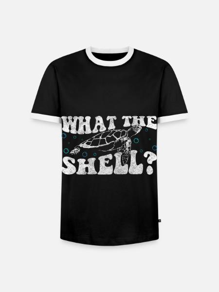 Schildkröten Meer Langsam - Männer Kontrast-T-Shirt - Schwarz/Weiß