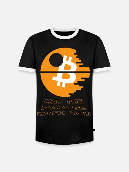 Bitcoin Star og krige 2018 - Death Star - Crypto - Herre kontrast-T-shirt - sort/hvid