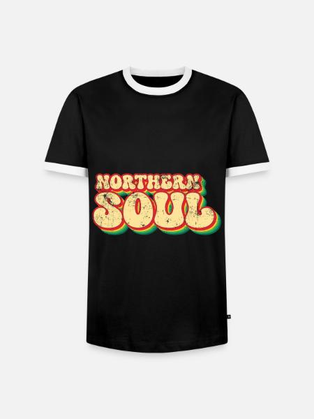 Northern Soul Retro - Männer Kontrast-T-Shirt - Schwarz/Weiß