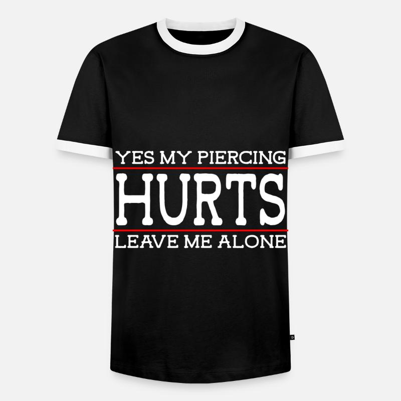 Piercer Piercingstudio - Männer Kontrast-T-Shirt - Schwarz/Weiß