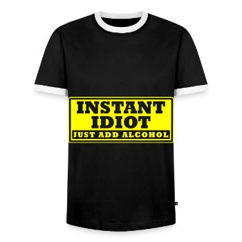 Sarcasme Drôle Mal Office Humour - T-shirt contrasté Homme - noir/blanc - Devant - AI Model Female 172 light (172cm) & AI Model Male 178 light (178cm)