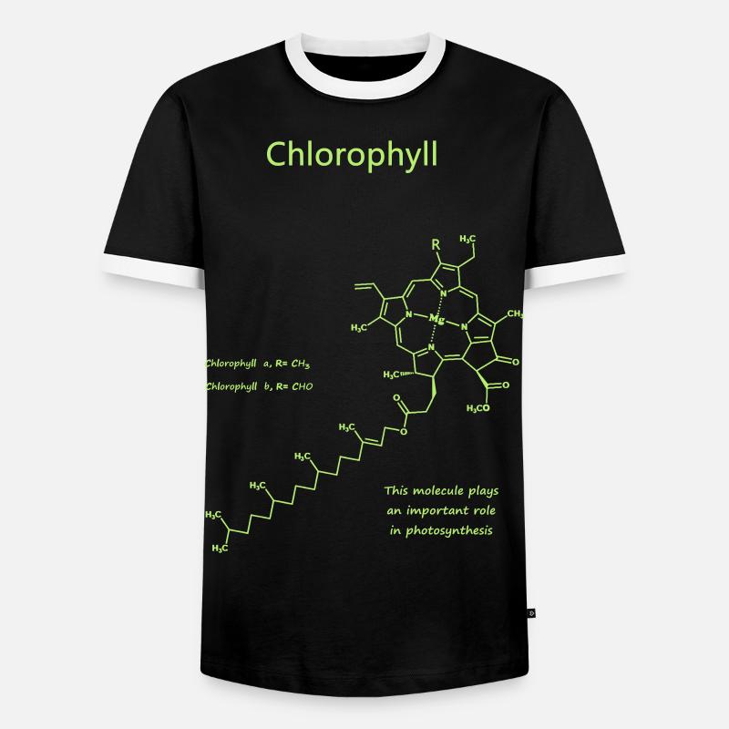 Chlorophyll - Männer Kontrast-T-Shirt - Schwarz/Weiß