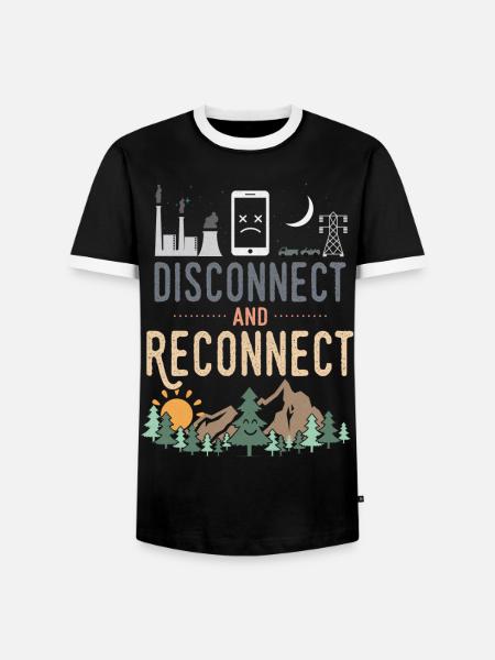 Disconnect And Reconnect - Men's Ringer Shirt - black/white