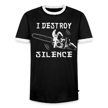 Drechsler Drechseln Drechselbank Drechsel - Männer Kontrast-T-Shirt - Schwarz/Weiß - Vorne - AI Model Female 172 light (172cm) & AI Model Male 178 light (178cm)