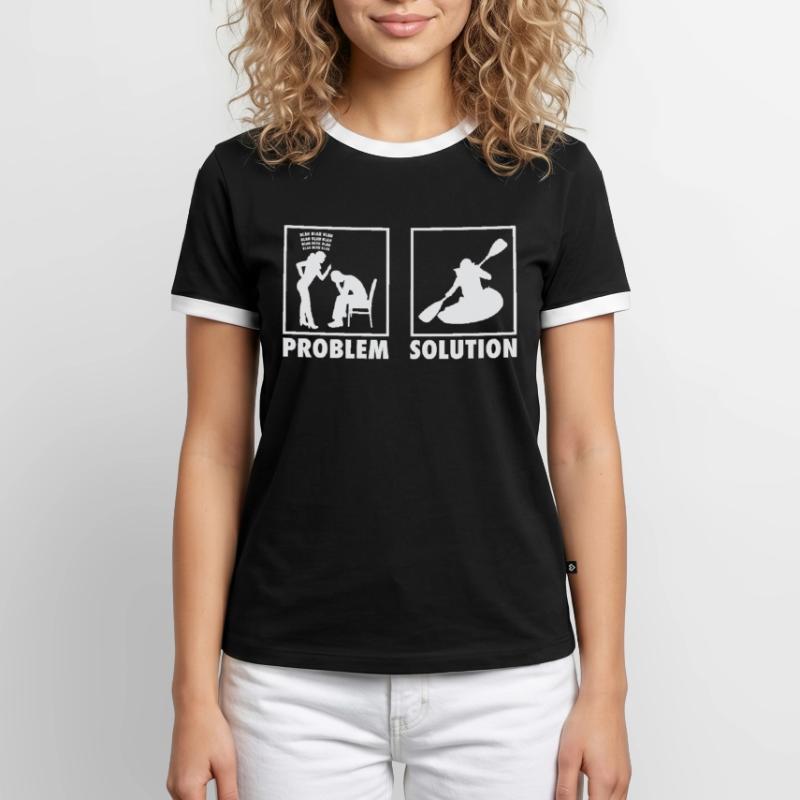 Kayaking Kayaker Kayak Statement Problem Solution. Männer Kontrast-T-Shirt