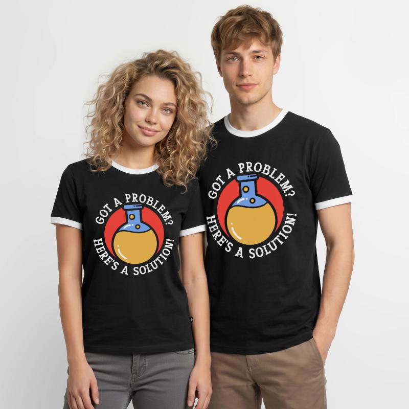 Problem Solution Scientific Solving Science Men's Ringer Shirt