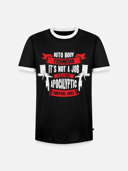 Autokarosserietechniker Postapokalyptische - Männer Kontrast-T-Shirt - Schwarz/Weiß