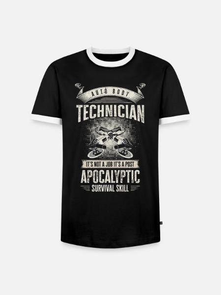 Autokarosserietechniker Postapokalyptische - Männer Kontrast-T-Shirt - Schwarz/Weiß