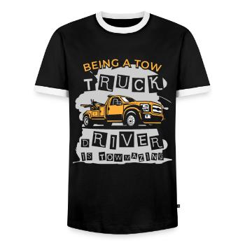 Amazing Tow Truck Driver Trucking Operator - Männer Kontrast-T-Shirt - Schwarz/Weiß - Vorne - AI Model Female 172 light (172cm) & AI Model Male 178 light (178cm)