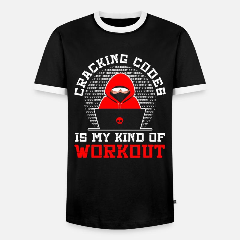 Cybersecurity Professional Hacker Cracking Codes - Männer Kontrast-T-Shirt - Schwarz/Weiß