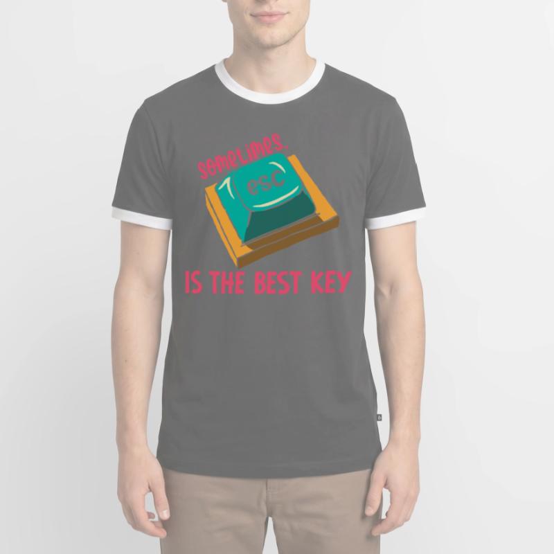 Software Engineer Computer Key Programming Men's Ringer Shirt