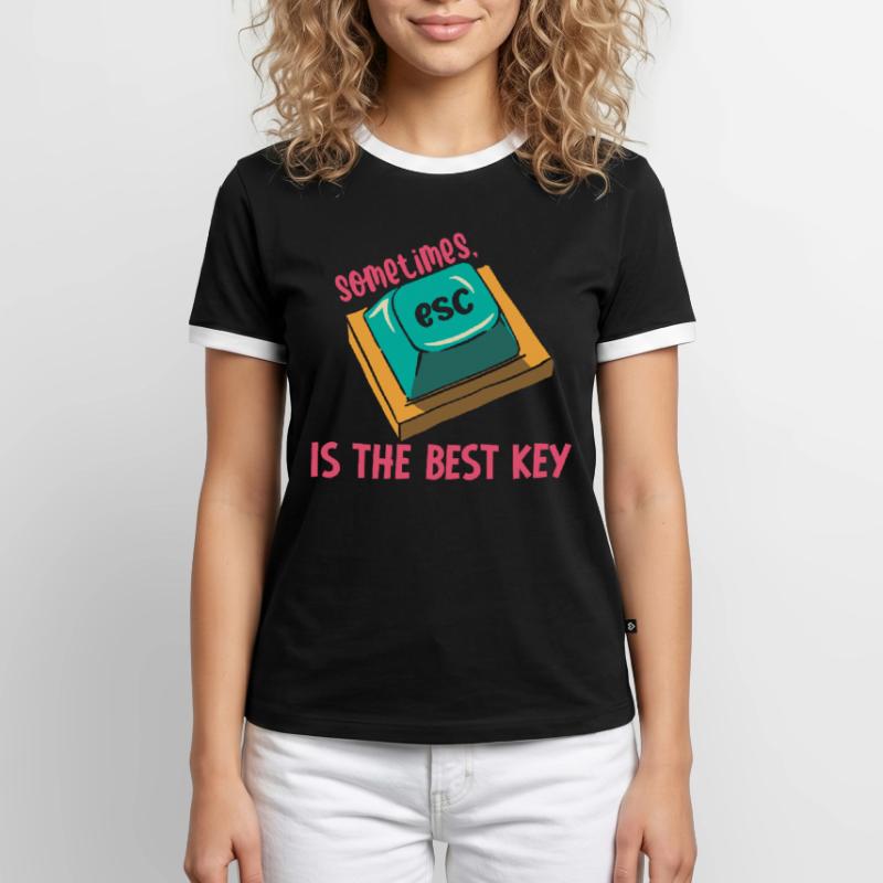 Software Engineer Computer Key Programming Men's Ringer Shirt