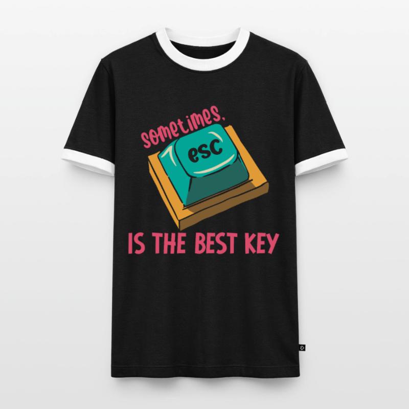 Software Engineer Computer Key Programming Men's Ringer Shirt