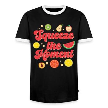 Fruchtig Weihnachten Urlaub Gesund Winter Saison - Männer Kontrast-T-Shirt - Schwarz/Weiß - Vorne - AI Model Female 172 light (172cm) & AI Model Male 178 light (178cm)