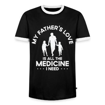 Meilleur père de médecine amour grand-père de la famille grand-père - T-shirt contrasté Homme - noir/blanc - Devant - AI Model Female 172 light (172cm) & AI Model Male 178 light (178cm)
