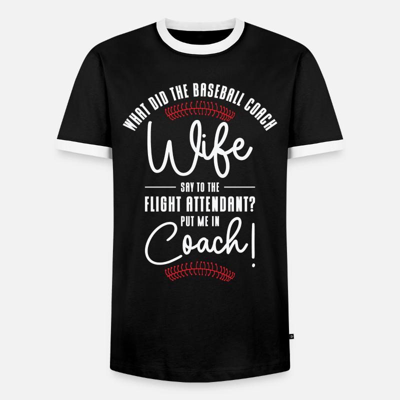 Baseball-Trainerin Ehefrau Berufstätige Mutter - Männer Kontrast-T-Shirt - Schwarz/Weiß