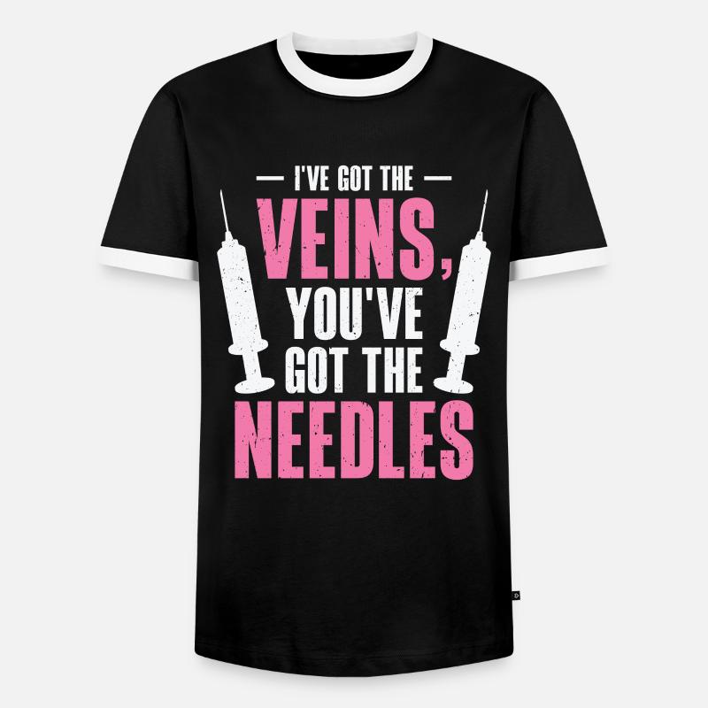Phlebotomist Phlebotomie Krankenschwester Tech - Männer Kontrast-T-Shirt - Schwarz/Weiß