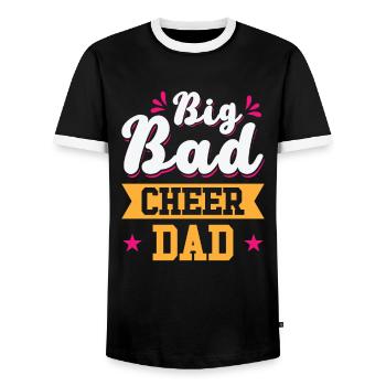 Cheerleader Proud Cheer Dad Cheerleading - T-shirt contrasté Homme - noir/blanc - Devant - AI Model Female 172 light (172cm) & AI Model Male 178 light (178cm)