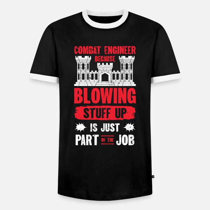 Combat Engineer Engineering Armee - Männer Kontrast-T-Shirt - Schwarz/Weiß
