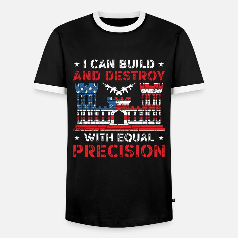 Combat Engineer Engineering Armee - Männer Kontrast-T-Shirt - Schwarz/Weiß