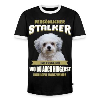 Bolonka Zwetna - Bolonka - Männer Kontrast-T-Shirt - Schwarz/Weiß - Vorne - AI Model Female 172 light (172cm) & AI Model Male 178 light (178cm)