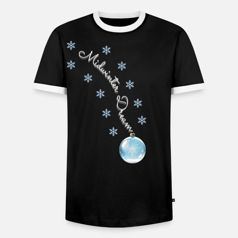 Winter Dreams - Magische Weihnachtskugel - Männer Kontrast-T-Shirt - Schwarz/Weiß