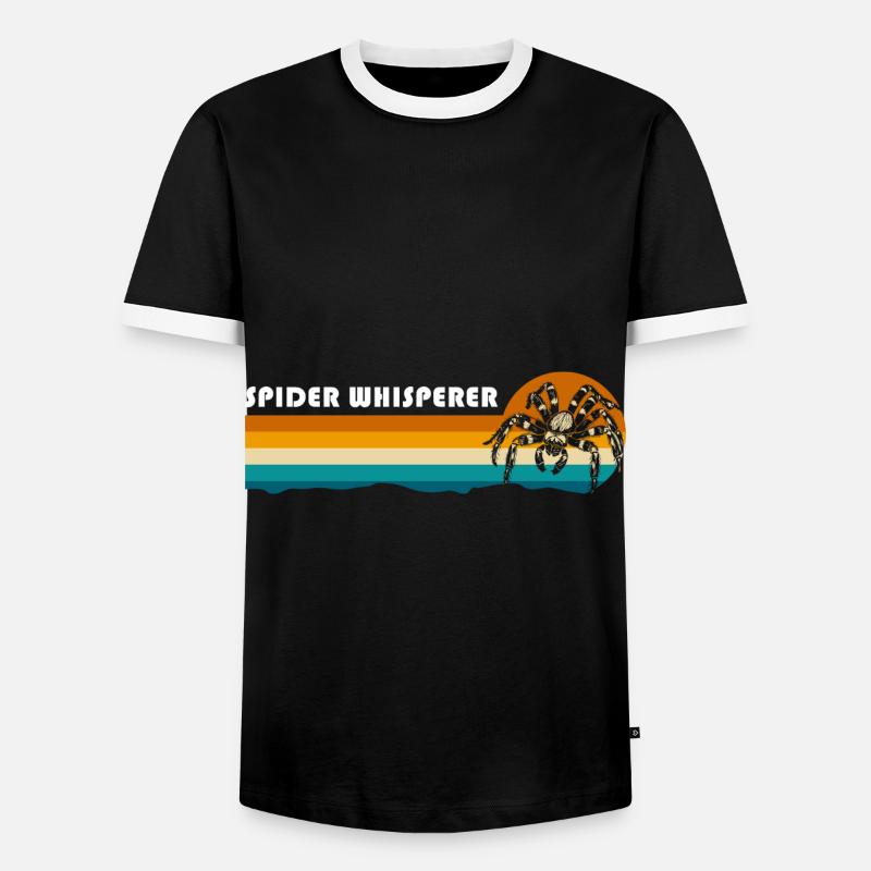 Spinne Netz Biss - Männer Kontrast-T-Shirt - Schwarz/Weiß